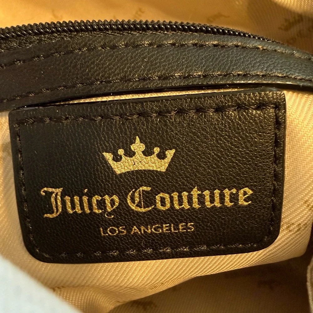 Juicy Couture Black Quilted Backpack with‎ Gold Hardware and Charm
